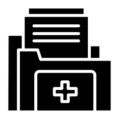 Fototapeta premium Medical File glyph icon