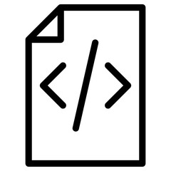 coding file icon, simple vector design