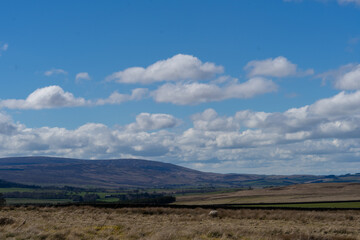 Northumberland landscape with clouds