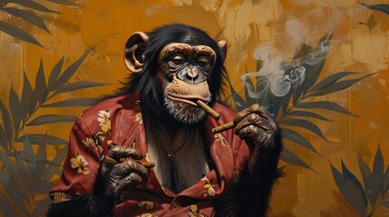 monkey and cigars