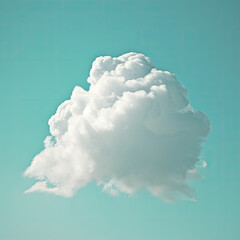 Vibrant Teal Sky with Majestic Cloud Formation - obrazy, fototapety, plakaty