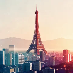 Foto op Canvas The Eiffel Tower is a symbol of Paris, France. © Steve