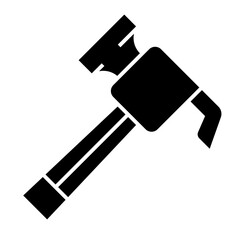 Hammer icon vector sign isolated on white background. Simple vector illustration for graphic and web design.