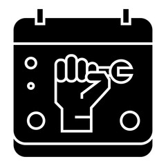 Labour day icon. Vector graphic illustration. 