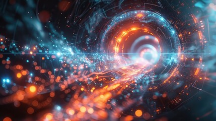 Obraz premium Abstract representation of technological breakthroughs and advancements
