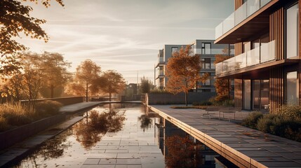 Obraz premium A photo of Co-housing Reflecting Modern