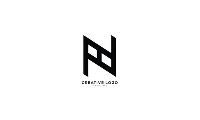 PD DP NN Abstract initial monogram letter alphabet logo design
