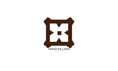 flower tile Abstract initial monogram letter alphabet logo design
