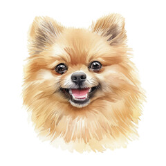 Pomeranian dog watercolor good quality and good design