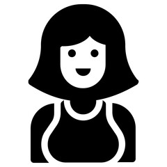female icon, simple vector design