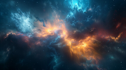 Obraz na płótnie Canvas Celestial Wonders: Exploring the Vibrant Nebula