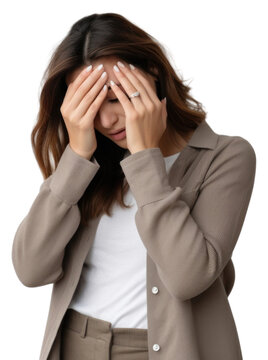 PNG Woman doing facepalm anxiety photo pain.