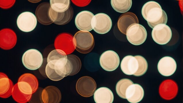 An abstract photograph of red, white, and black colorful LED lights.