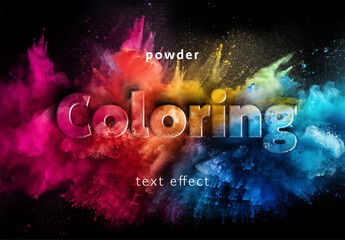Powder Text Effect with Ai Background - obrazy, fototapety, plakaty