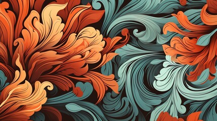 Colorful floral pattern background