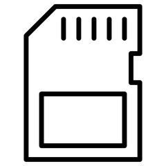 memory card icon, simple vector design