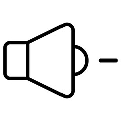 down volume icon, simple vector design