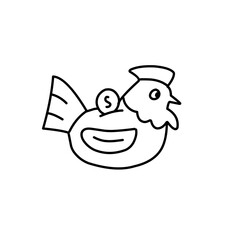 chicken piggy bank icon