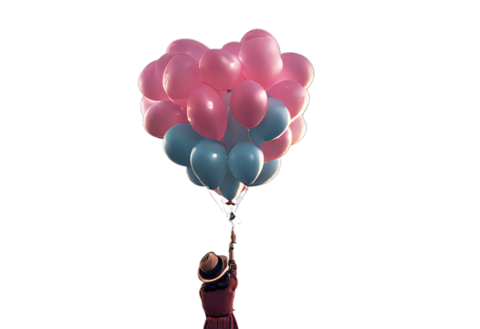 hand holding balloons
