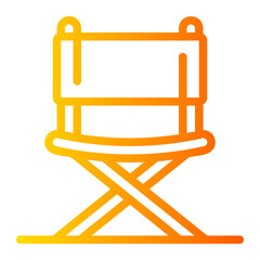 folding chair gradient icon