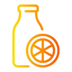 orange juice gradient icon