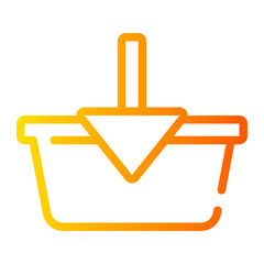 picnic basket gradient icon