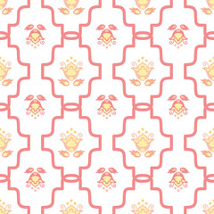 Decorative seamless ornamental diaper pattern vector