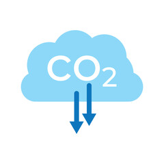 CO2 emissions icon. Ecology and environment symbol. Sign vector carbon dioxide pollution.