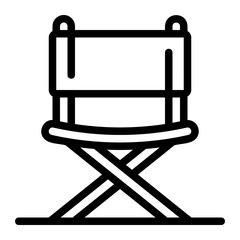 folding chair line icon