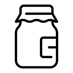 butter jar line icon