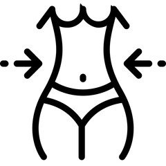 Slim Waist Waistline Icon