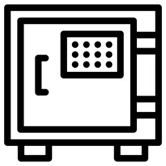 locker icon, simple vector design