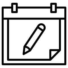 notepad icon, simple vector design