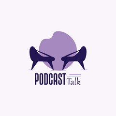 Podcast talk logo design
