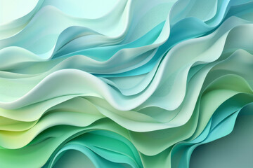 The image is a colorful, abstract representation of a wave