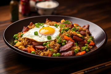Fried Rice, Savory rice dish, vegetables, meat, eggs