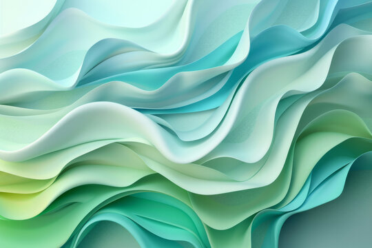 The image is a colorful, abstract representation of a wave