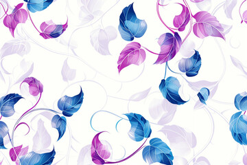 Abstract seamless vector floral vine design