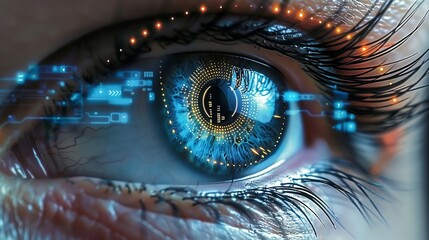 futuristic iris scanning