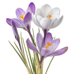 Crocus flower isolated on a white background