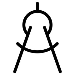compass icon, simple vector design