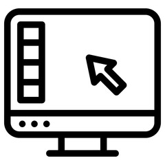 screen cursor icon, simple vector design