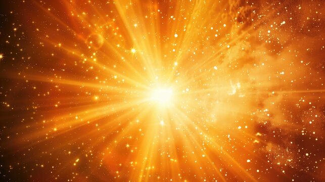 Abstract background of orange with exploding star
