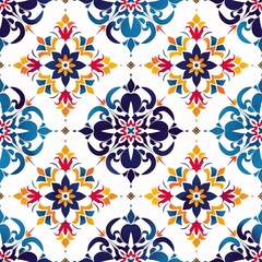 Traditional ornaments design white background