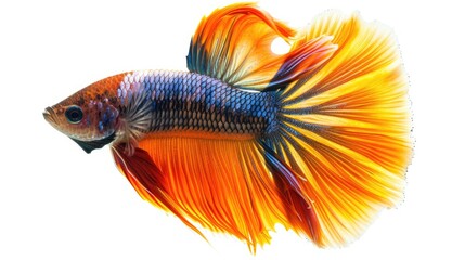 Fototapeta premium Betta Fish Isolated on White Background