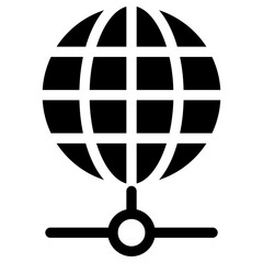 global network icon, simple vector design