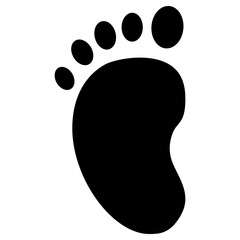 child footprint icon, simple vector design