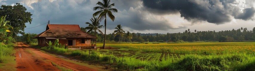 Fototapeta premium landscape with a lake