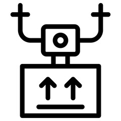 drone camera icon, simple vector design