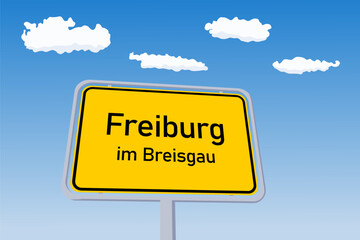 Freiburg im Breisgau city sign